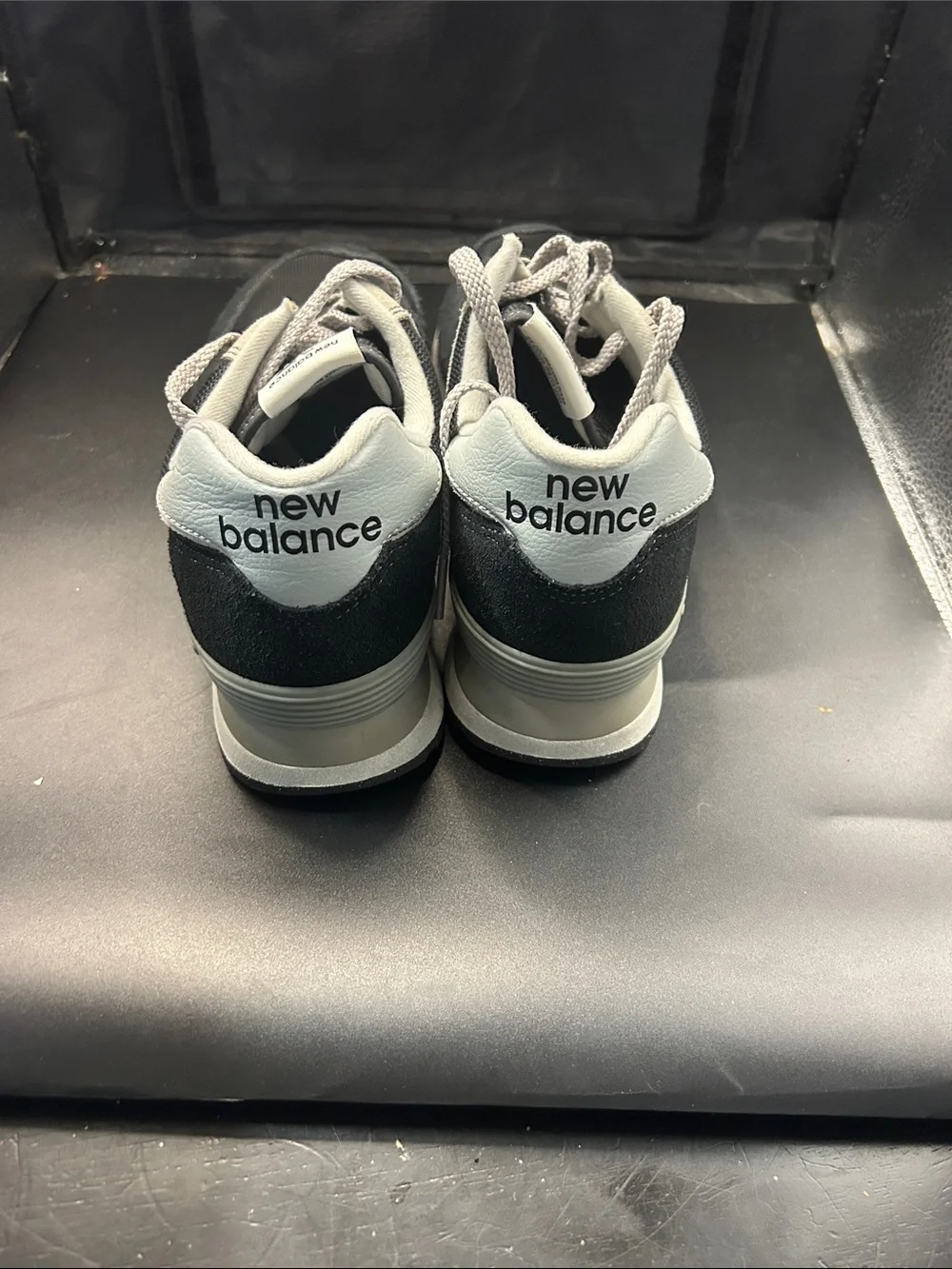 New Balance Black & White Retro Runner Sneakers